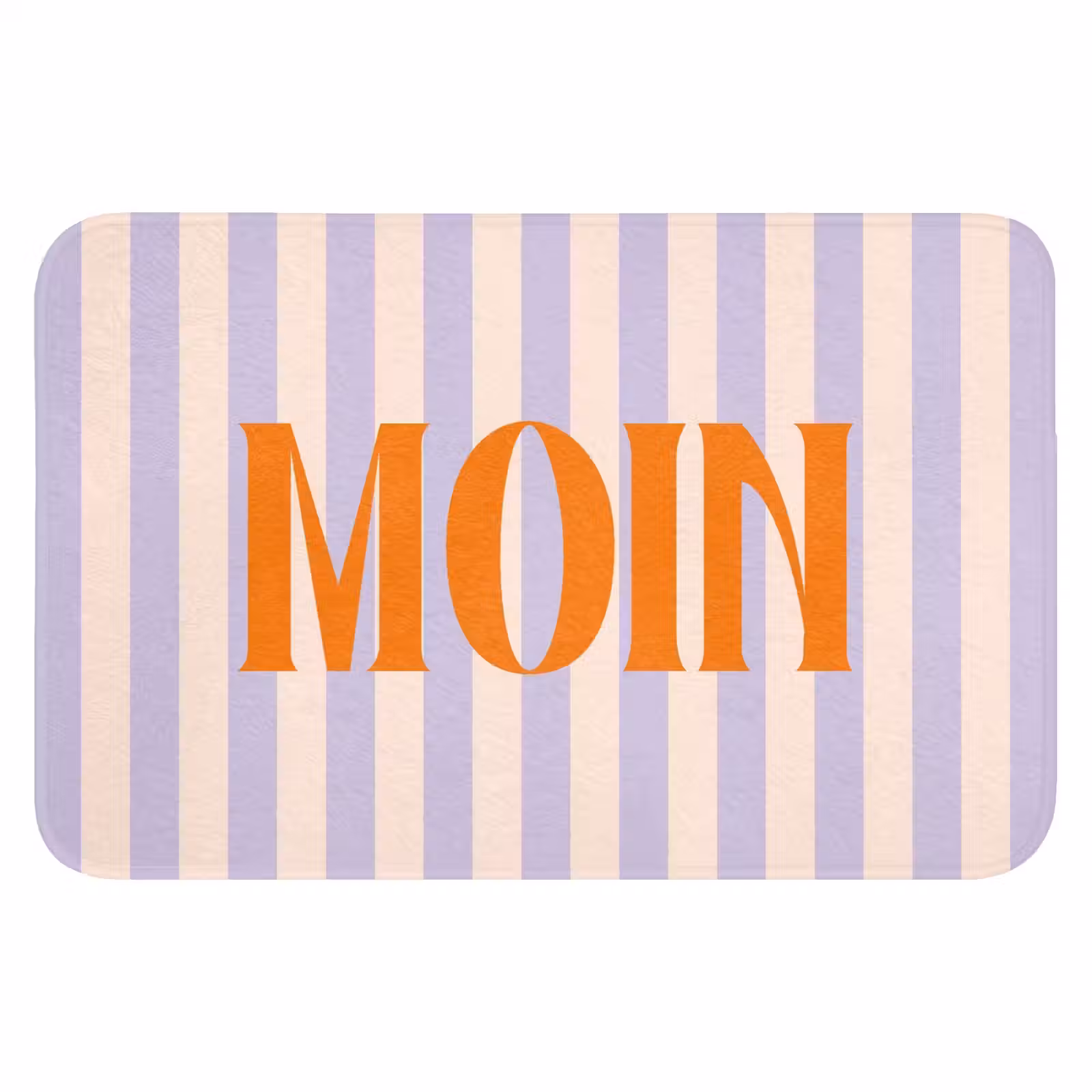 WC Mat - Lila - Oranje - Strepen - Moin — 1