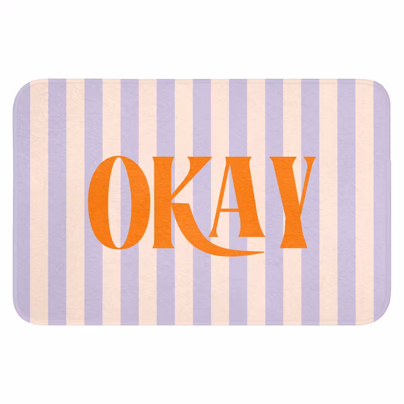 WC Mat - Lila - Oranje - Strepen - Okay — 1
