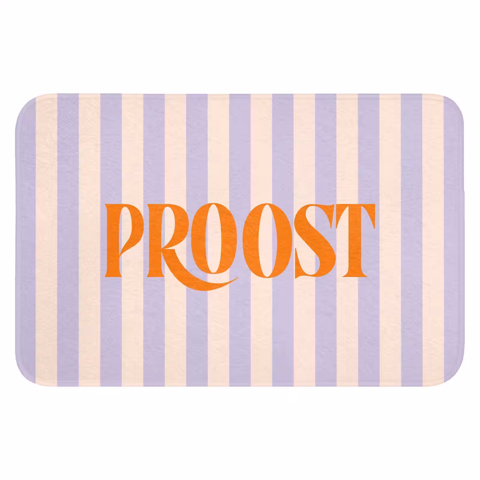 WC Mat - Lila - Oranje - Strepen - Proost — 1