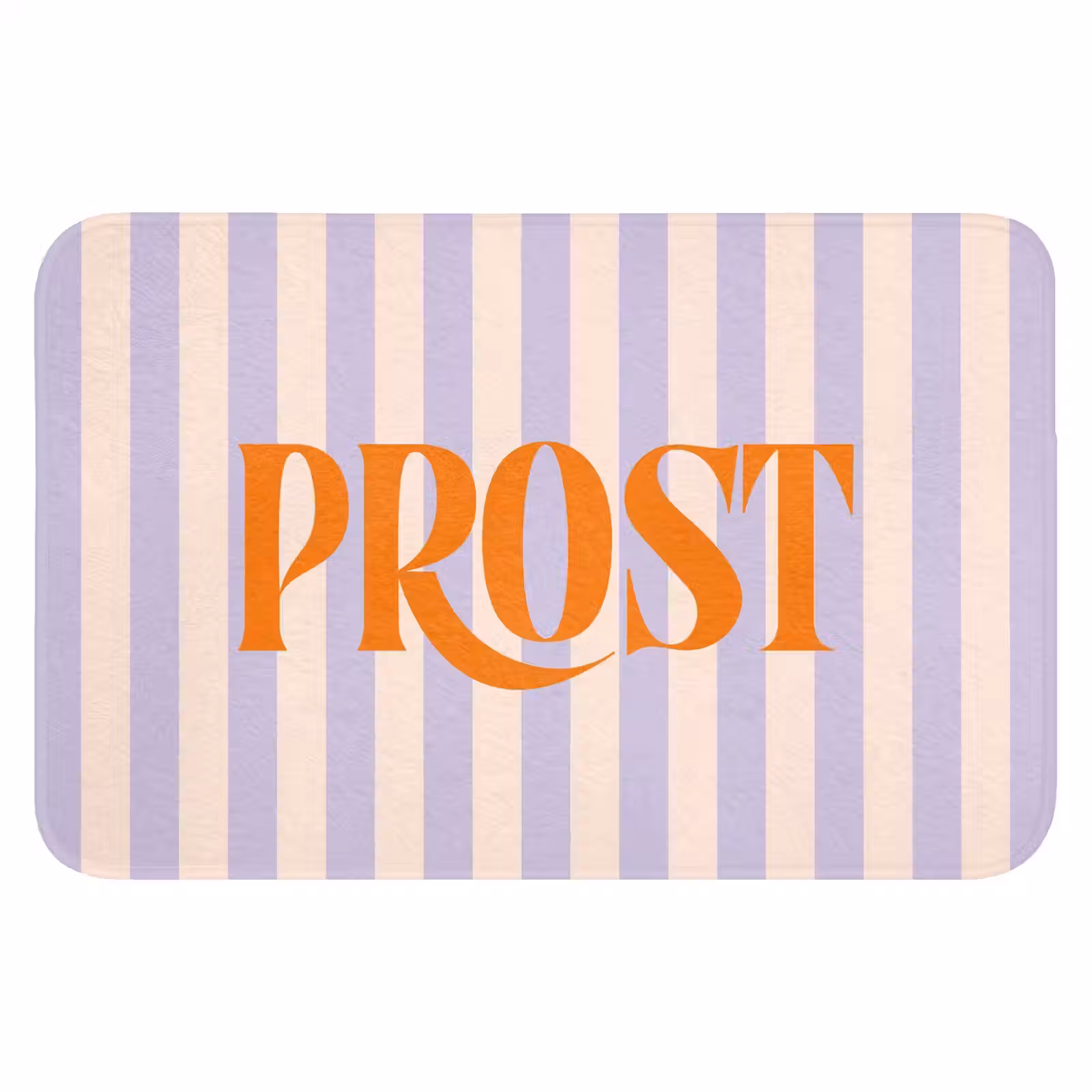 WC Mat - Lila - Oranje - Strepen - Prost — 1