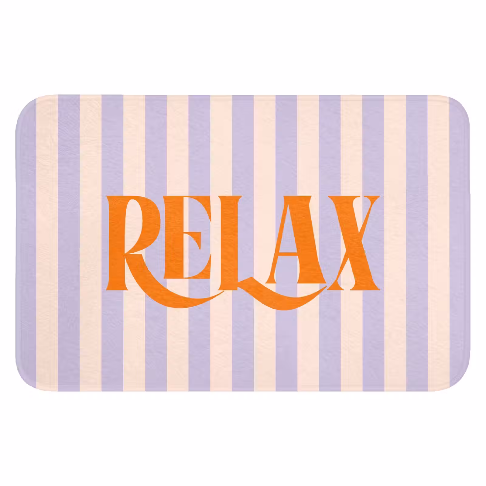 WC Mat - Lila - Oranje - Strepen - Relax — 1