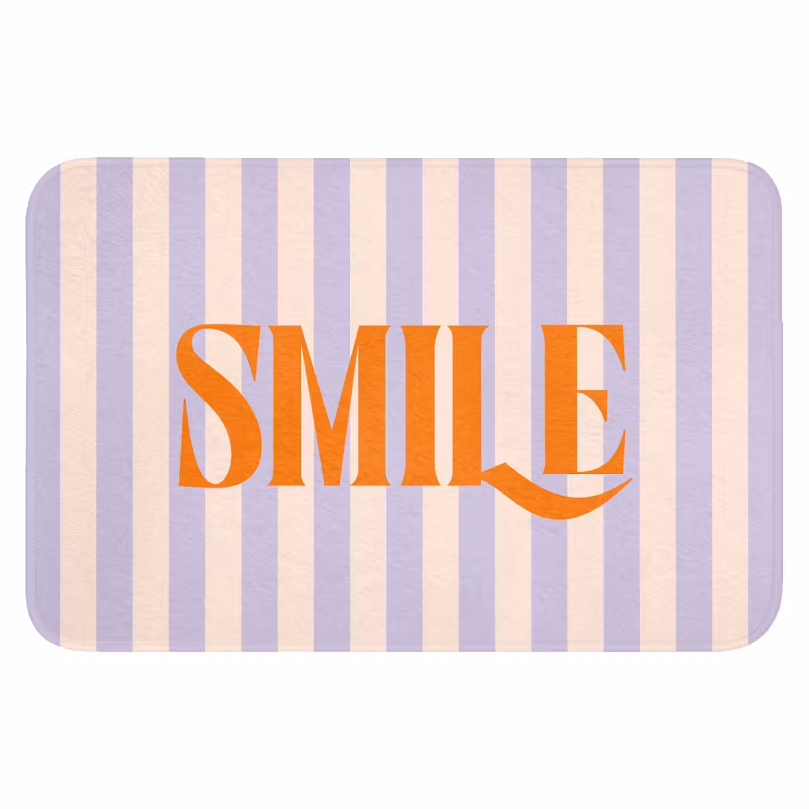 WC Mat - Lila - Oranje - Strepen - Smile — 1