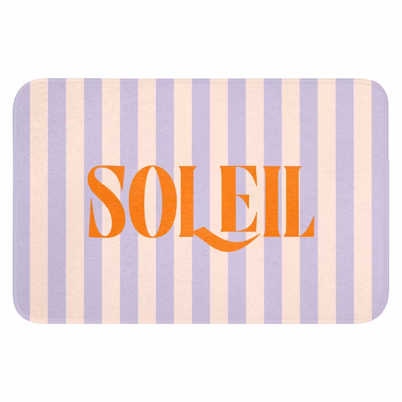 WC Mat - Lila - Oranje - Strepen - Soleil — 1