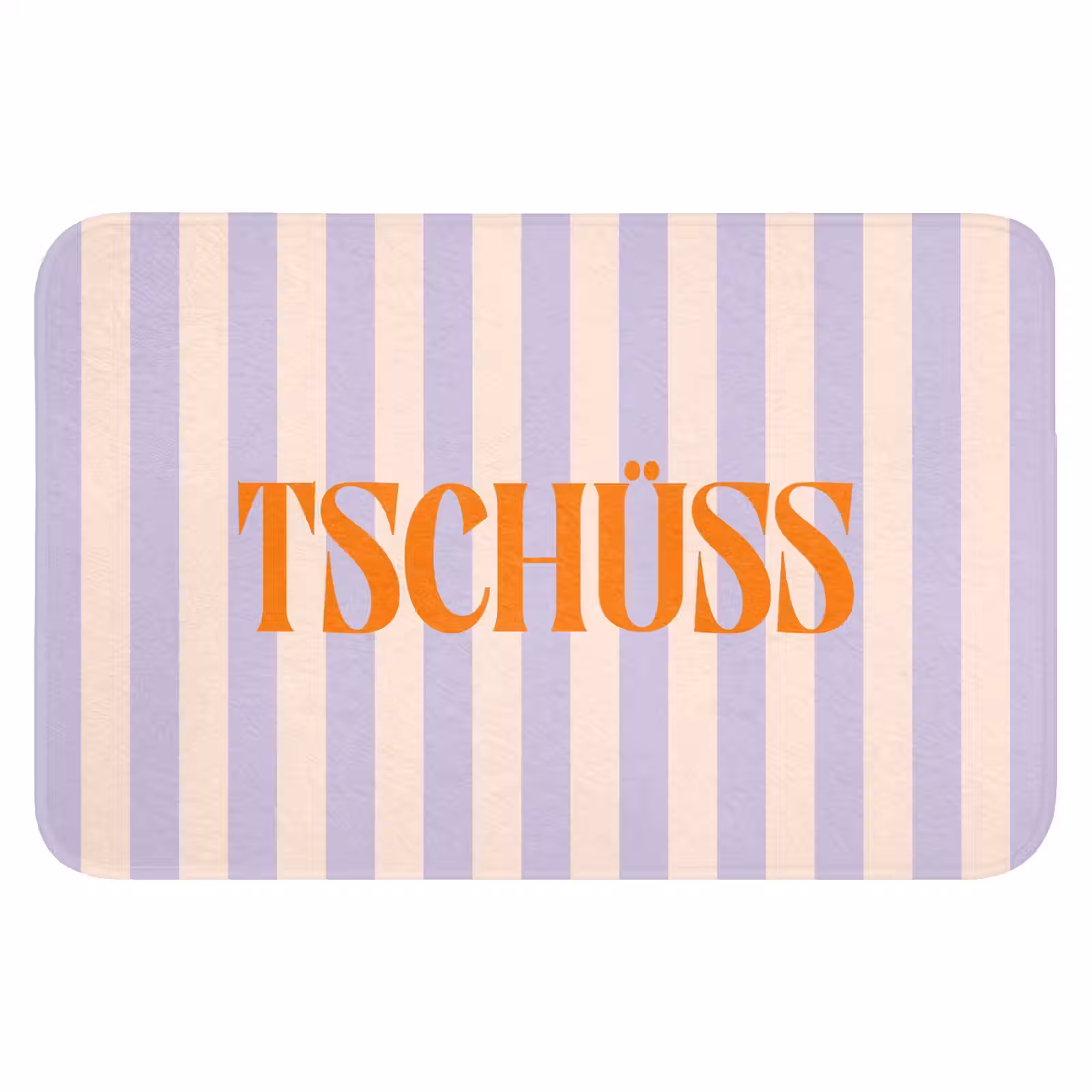 WC Mat - Lila - Oranje - Strepen - Tschüss — 1