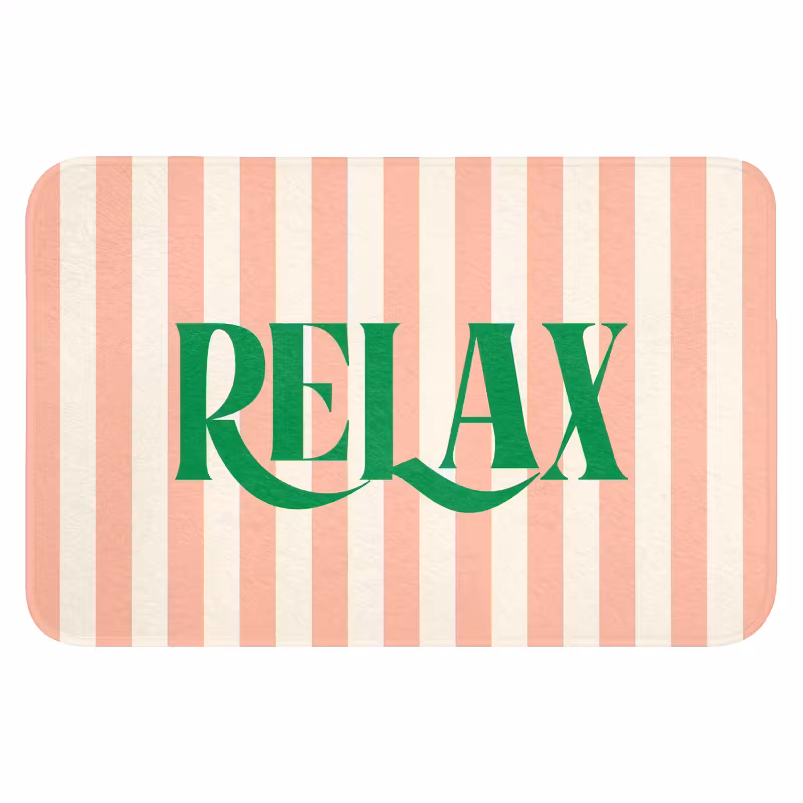 WC Mat - Zachtroze - Groen - Strepen - Relax — 1
