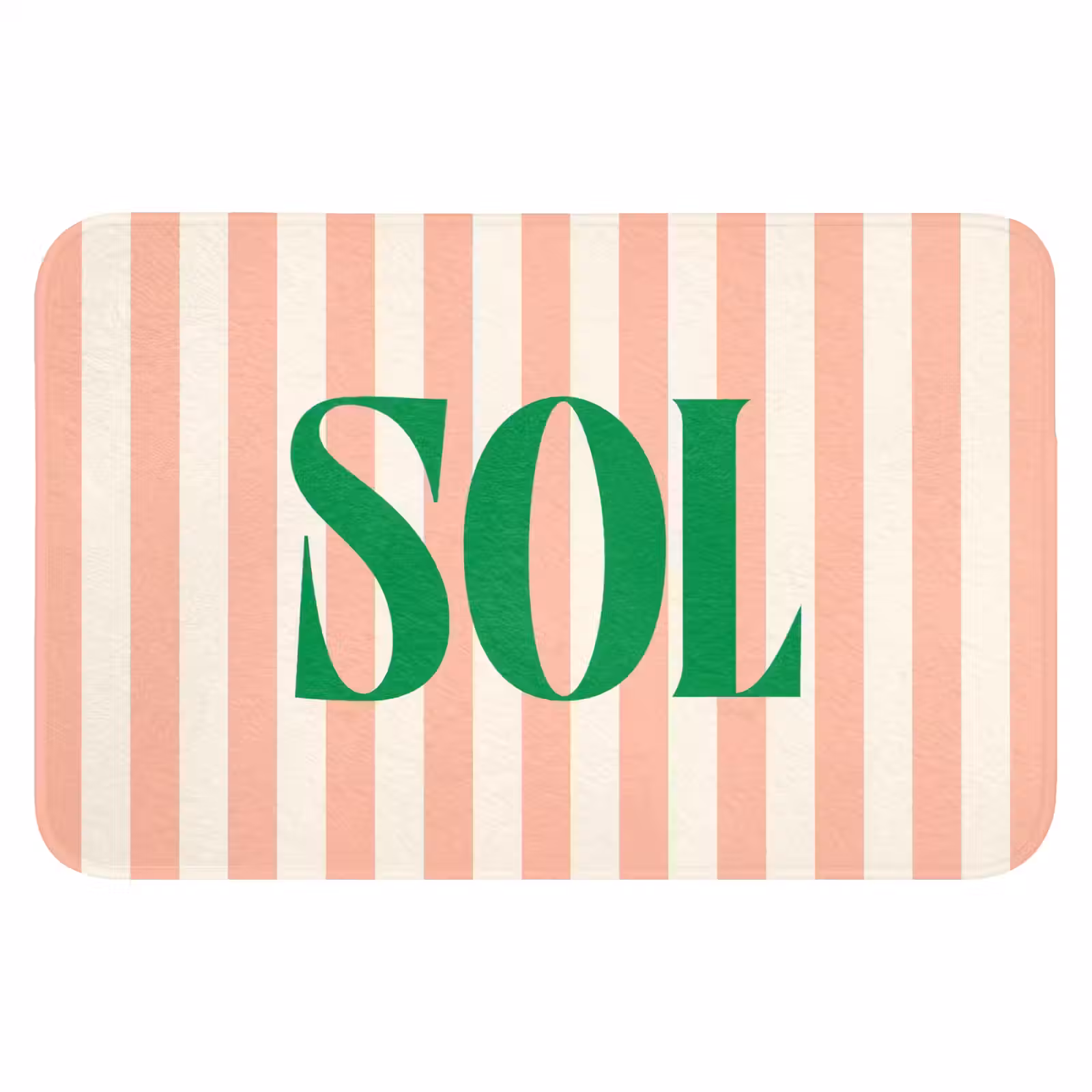 WC Mat - Zachtroze - Groen - Strepen - Sol — 1