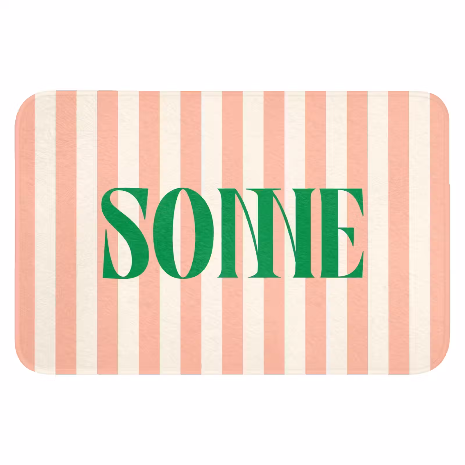 WC Mat - Zachtroze - Groen - Strepen - Sonne — 1