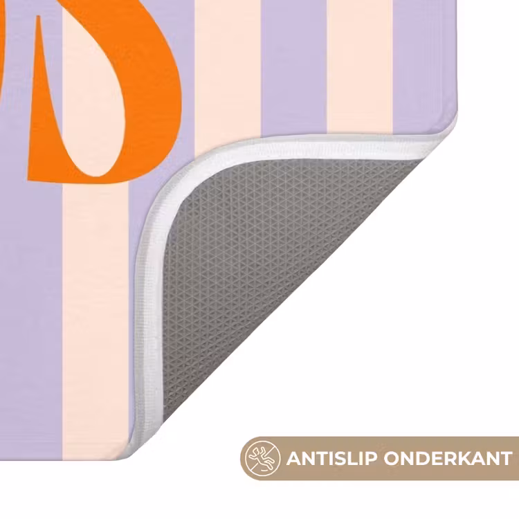 WC Mat - Lila - Oranje - Strepen - Adiós — 3