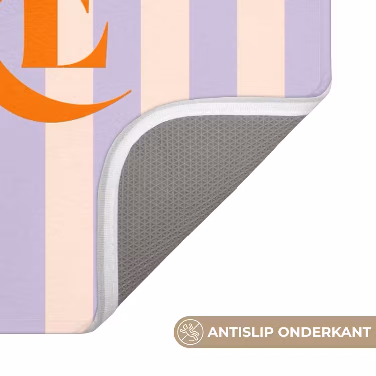 WC Mat - Lila - Oranje - Strepen - Amore — 3