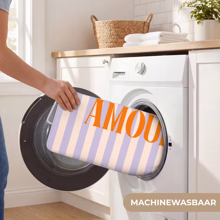 WC Mat - Lila - Oranje - Strepen - Amour — 5
