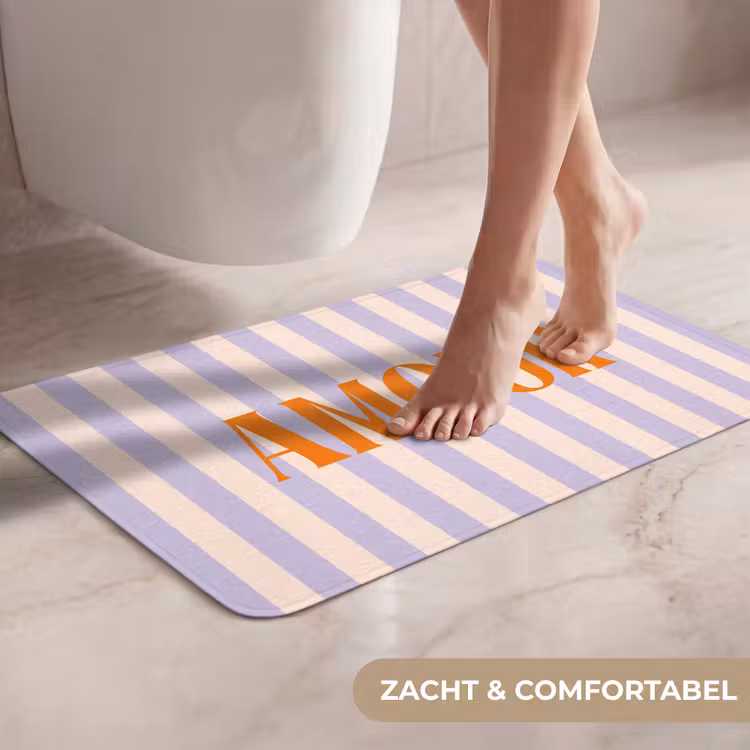 WC Mat - Lila - Oranje - Strepen - Amour — 7