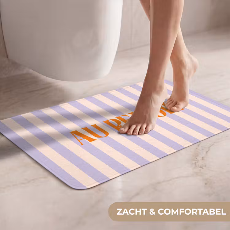 WC Mat - Lila - Oranje - Strepen - Au Revoir — 7