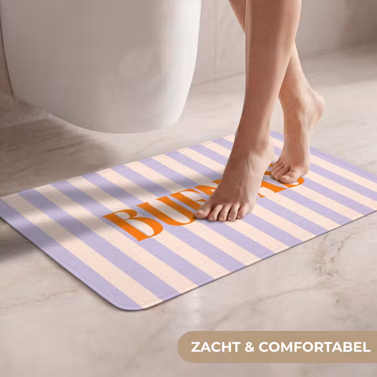 WC Mat - Lila - Oranje - Strepen - Buenas — 7