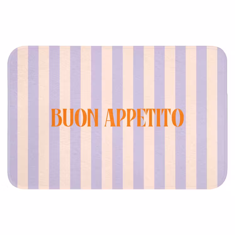 WC Mat - Lila - Oranje - Strepen - Buon Appetito — 1