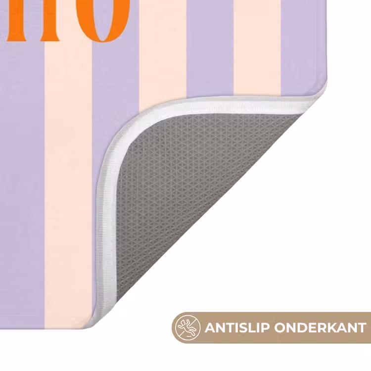WC Mat - Lila - Oranje - Strepen - Buon Appetito — 3