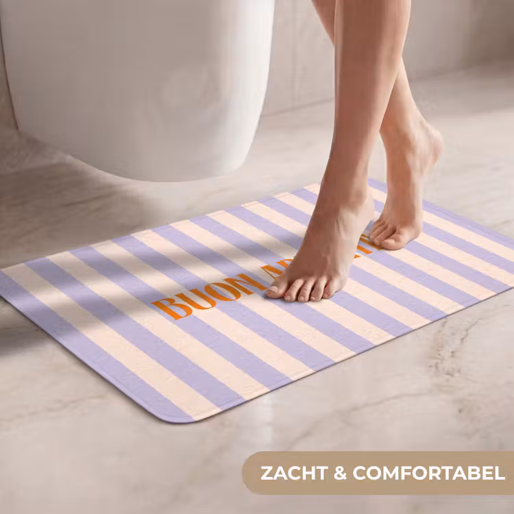 WC Mat - Lila - Oranje - Strepen - Buon Appetito — 7