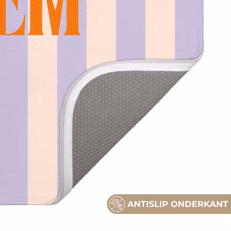 WC Mat - Lila - Oranje - Strepen - Carpe Diem — 3