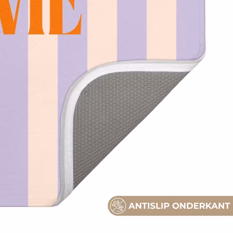 WC Mat - Lila - Oranje - Strepen - C'est La Vie — 3