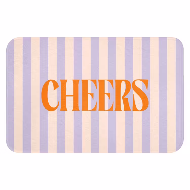 WC Mat - Lila - Oranje - Strepen - Cheers — 1