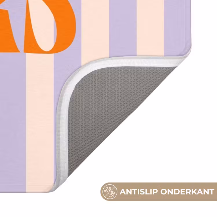 WC Mat - Lila - Oranje - Strepen - Cheers — 3