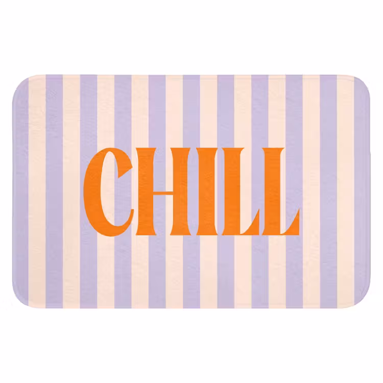 WC Mat - Lila - Oranje - Strepen - Chill — 1