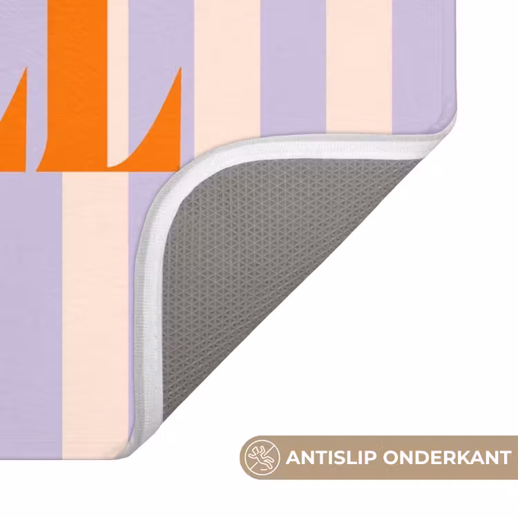 WC Mat - Lila - Oranje - Strepen - Chill — 3