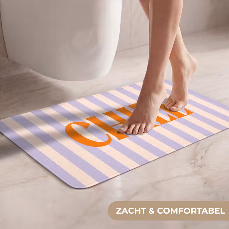 WC Mat - Lila - Oranje - Strepen - Chill — 7
