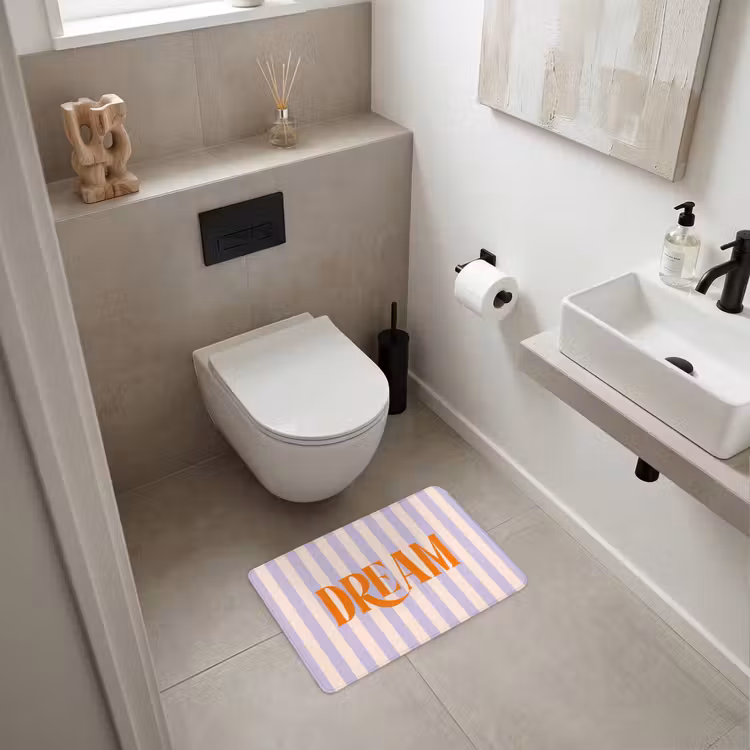WC Mat - Lila - Oranje - Strepen - Dream — 6