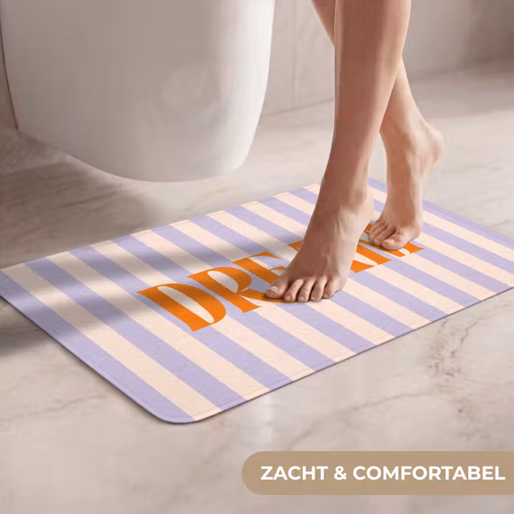 WC Mat - Lila - Oranje - Strepen - Dream — 7