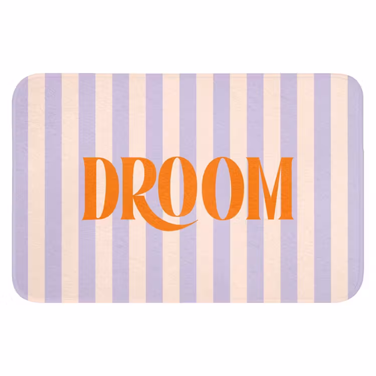 WC Mat - Lila - Oranje - Strepen - Droom — 1