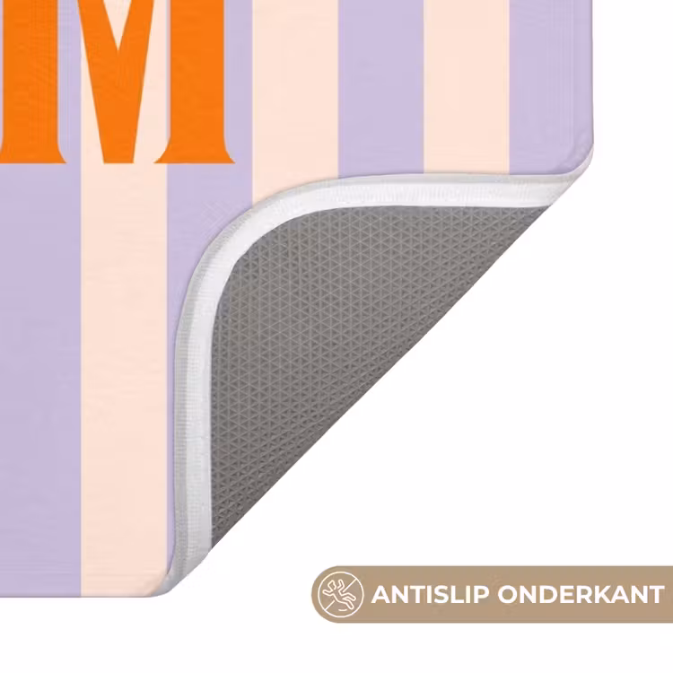 WC Mat - Lila - Oranje - Strepen - Droom — 3