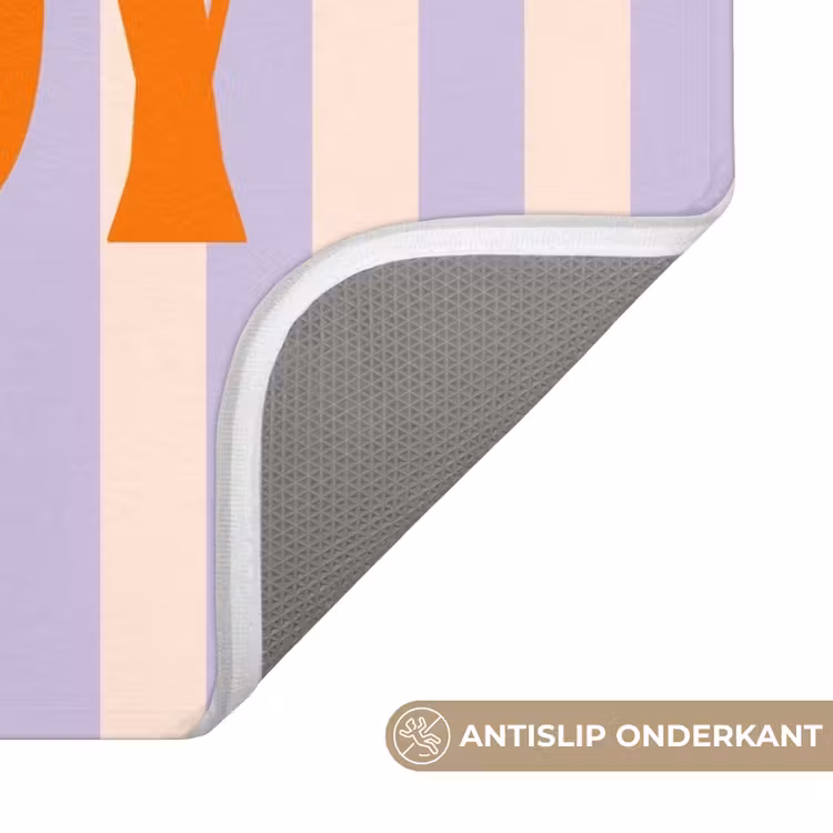 WC Mat - Lila - Oranje - Strepen - Enjoy — 3