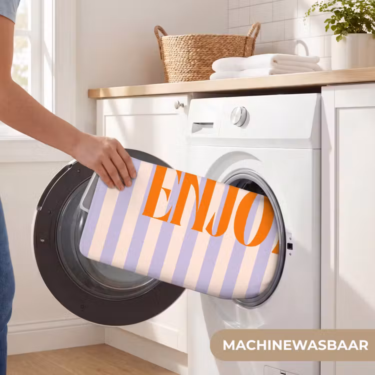 WC Mat - Lila - Oranje - Strepen - Enjoy — 5