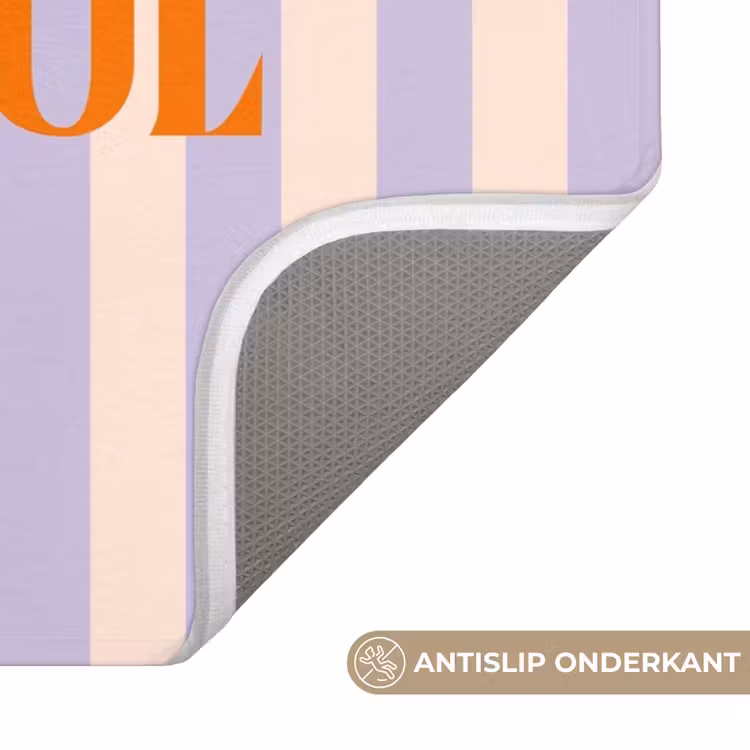 WC Mat - Lila - Oranje - Strepen - Grateful — 3