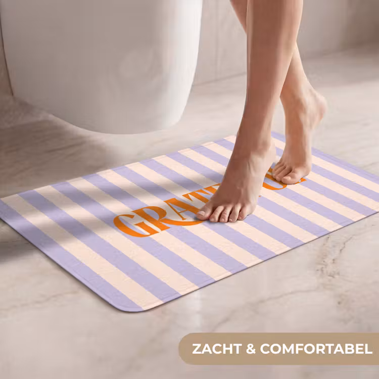 WC Mat - Lila - Oranje - Strepen - Grateful — 7