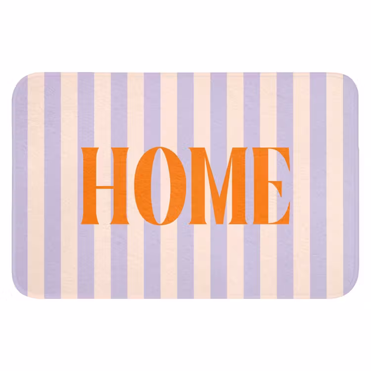 WC Mat - Lila - Oranje - Strepen - Home — 1