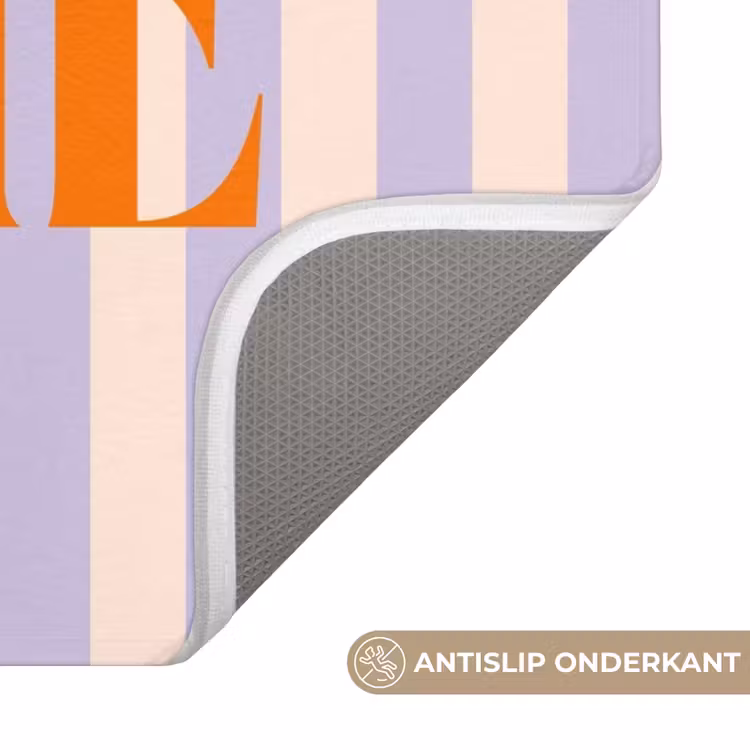 WC Mat - Lila - Oranje - Strepen - Home — 3