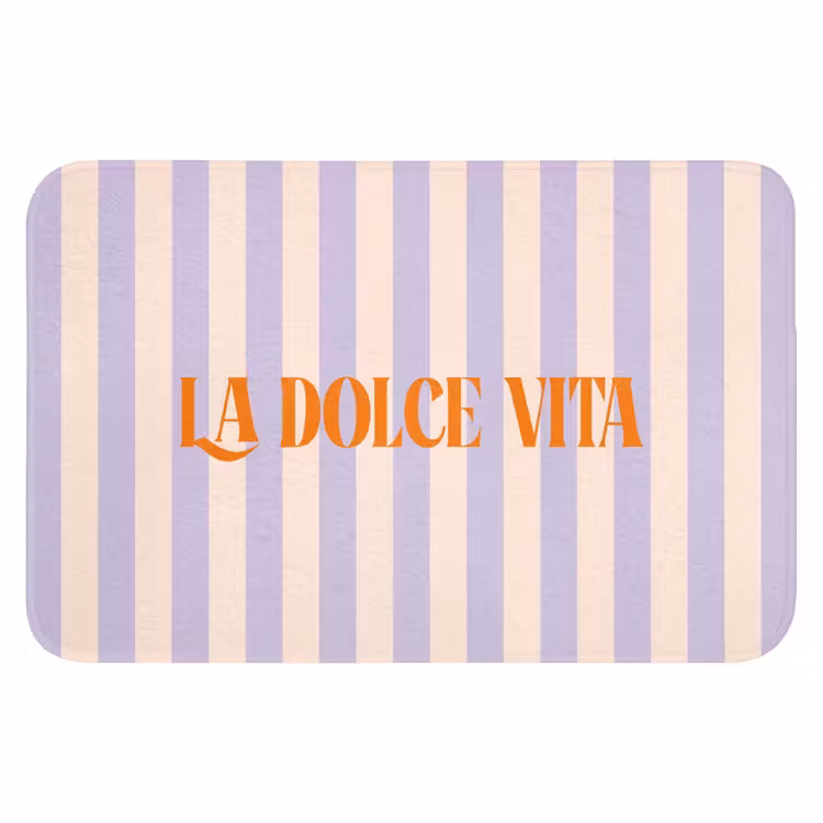 WC Mat - Lila - Oranje - Strepen - La Dolce Vita — 1