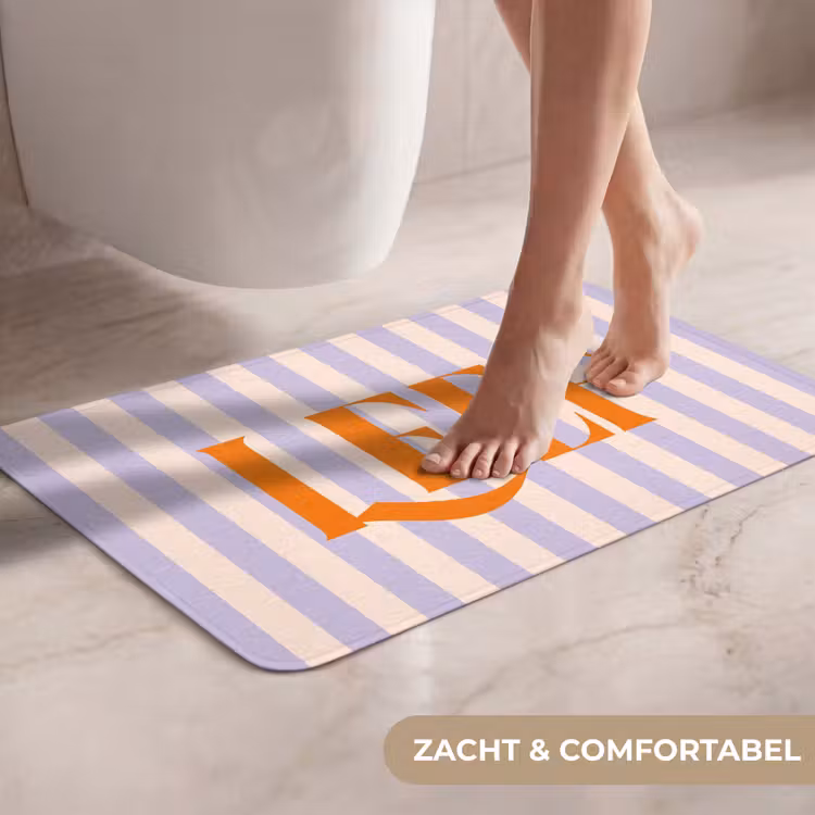 WC Mat - Lila - Oranje - Strepen - Leef — 7