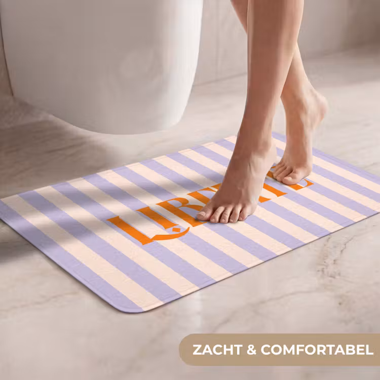 WC Mat - Lila - Oranje - Strepen - Liberté — 7