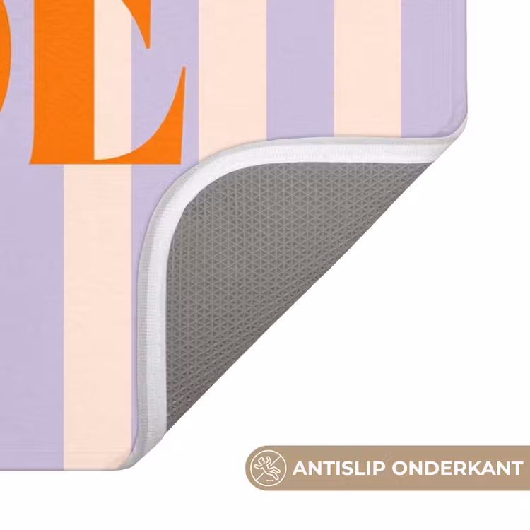 WC Mat - Lila - Oranje - Strepen - Liebe — 3