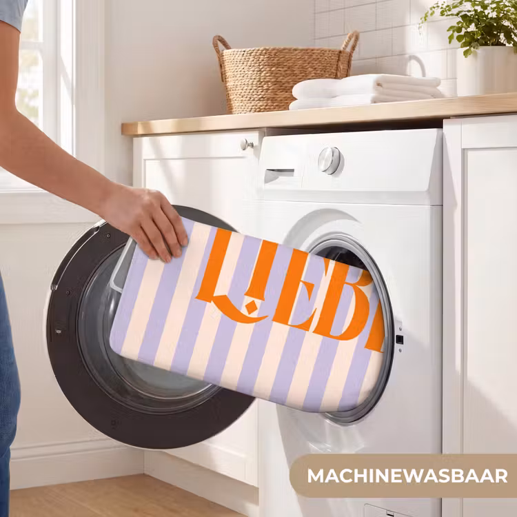 WC Mat - Lila - Oranje - Strepen - Liebe — 5