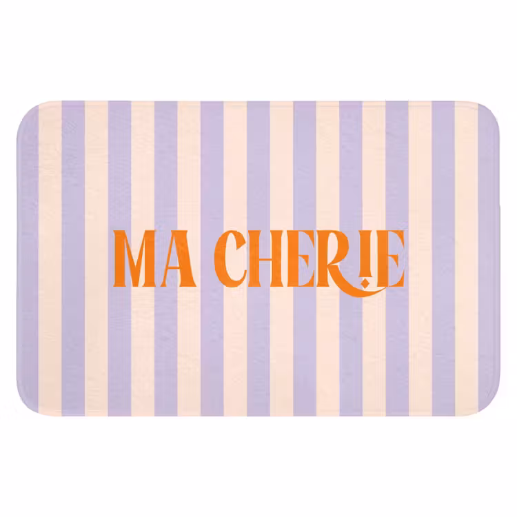 WC Mat - Lila - Oranje - Strepen - Ma Cherie — 1