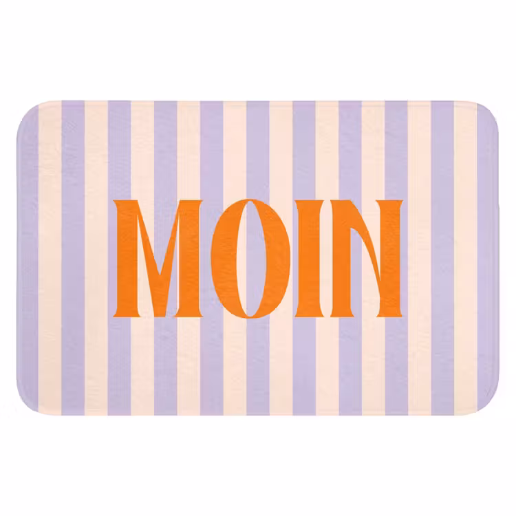 WC Mat - Lila - Oranje - Strepen - Moin — 1