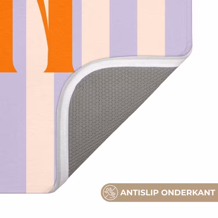 WC Mat - Lila - Oranje - Strepen - Moin — 3