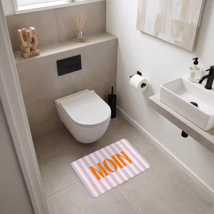 WC Mat - Lila - Oranje - Strepen - Moin — 6