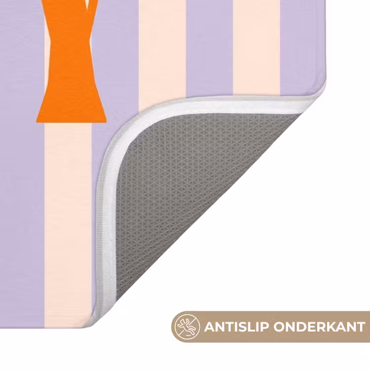 WC Mat - Lila - Oranje - Strepen - Okay — 3