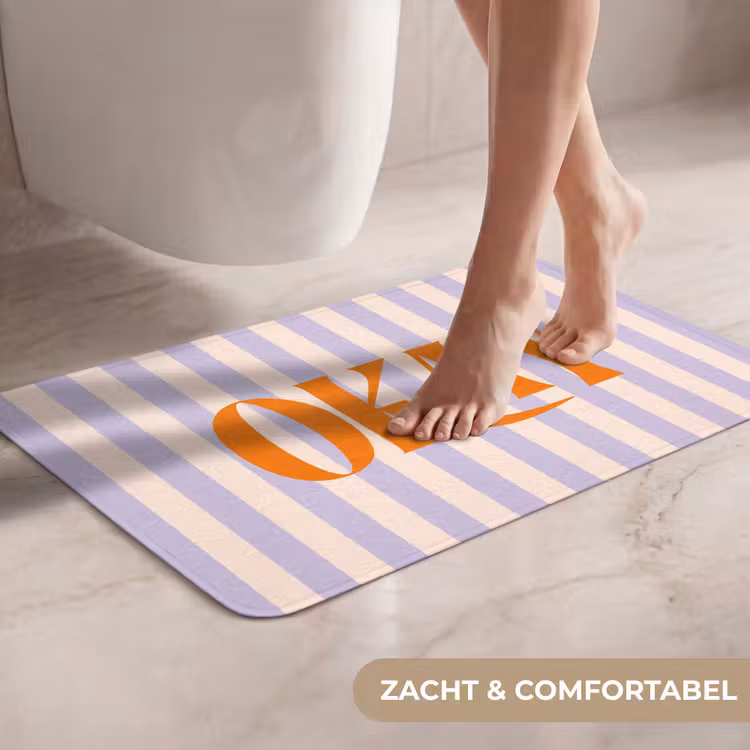 WC Mat - Lila - Oranje - Strepen - Okay — 7