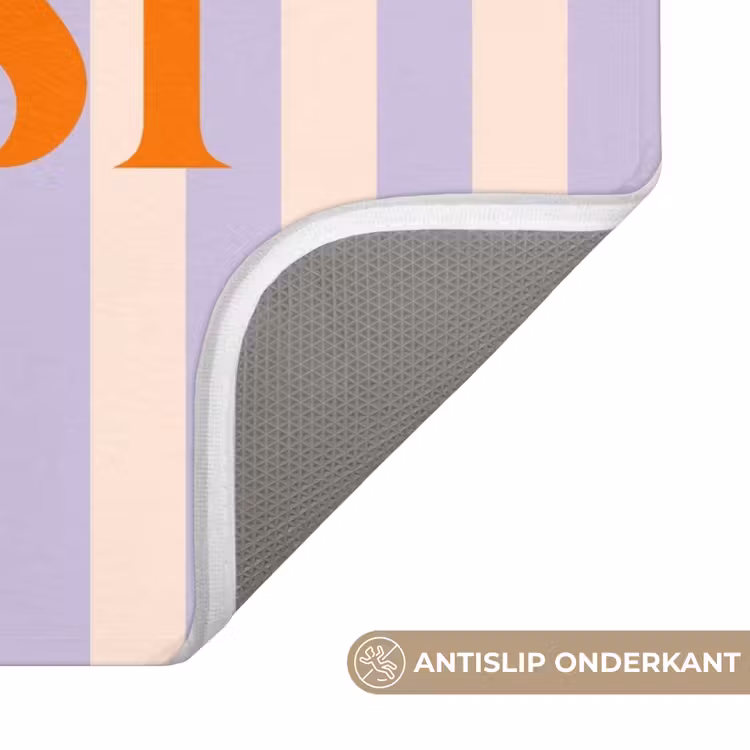 WC Mat - Lila - Oranje - Strepen - Proost — 3