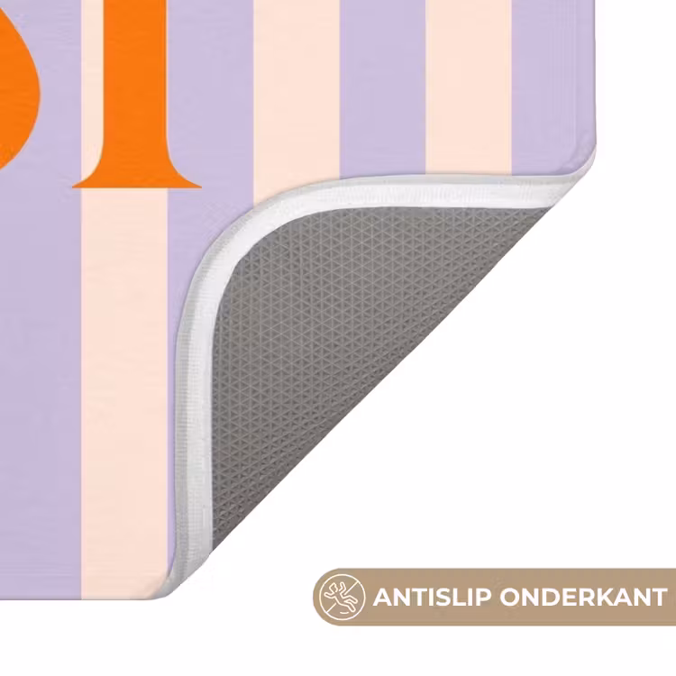 WC Mat - Lila - Oranje - Strepen - Prost — 3